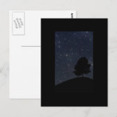 Boom tegen de sterrenhemel briefkaart (Voorkant / Achterkant)