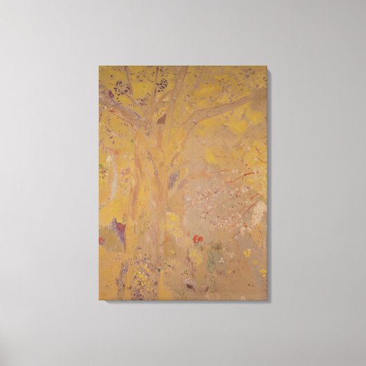 Boom tegen gele achtergrond, 1901 canvas afdruk (Voorkant)