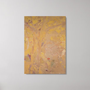 Boom tegen gele achtergrond, 1901 canvas afdruk