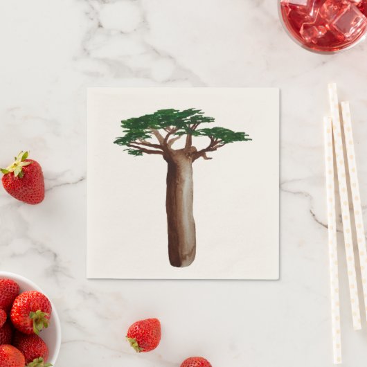 Boom tekening cocktail papier servetten (Insitu)