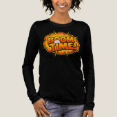 Boom Time Comic Pop Art Lange Mouwen T-Shirt (Voorkant)