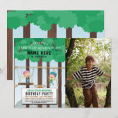 Boom Top Verjaardag Avontuur Park Outdoor Foto Kaart (Voorkant / Achterkant)