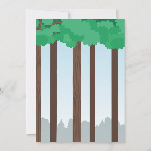 Boom Top Verjaardag Avontuur Park Outdoor Uitnodig Kaart (Achterkant)