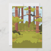 Boom Top Verjaardag Avontuur Park Outdoor Uitnodig Kaart (Achterkant)