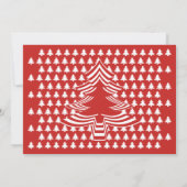 Boom Trimmen Kerstfeest Rood/Wit Fonts Kaart (Achterkant)