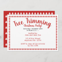 Boom Trimmen Kerstfeest Rood/Wit Fonts