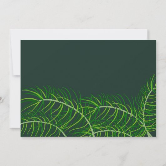 Boom trimmen Kerstmis vakantie feest uitnodiging (Achterkant)