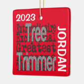 Boom Trimmer Extraordinaire CUSTOM Keramisch Ornament (Links)
