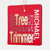 Boom Trimmer Extraordinaire CUSTOM Keramisch Ornament (Links)