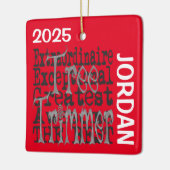 Boom Trimmer Extraordinaire CUSTOM Keramisch Ornament (Links)