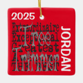 Boom Trimmer Extraordinaire CUSTOM Keramisch Ornament (Voorkant)