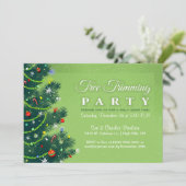 Boom Trimming Party Invitation - Groene Boom Kaart (Staand voorkant)