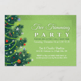 Boom Trimming Party Invitation - Groene Boom Kaart
