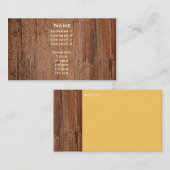 Boom Trunk Afbeelding Card Visitekaartje (Voorkant / Achterkant)