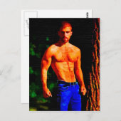 Boom Trunk Hunk Briefkaart (Voorkant / Achterkant)