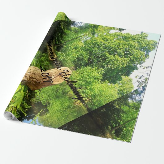 Boom Trunk Natuur Cadeaupapier (Uitgerold)