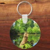 Boom Trunk Natuur Sleutelhanger (Voorkant)