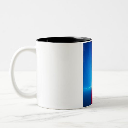 boom tweekleurige koffiemok (Links)