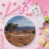 Boom uit de Rode Rakken in het Nationaal Park Cany Papieren Bordje (Feest)