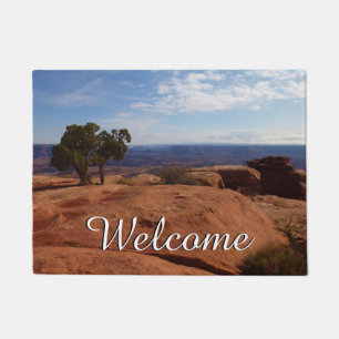 Boom uit rode rotsen I in Canyonlands Deurmat