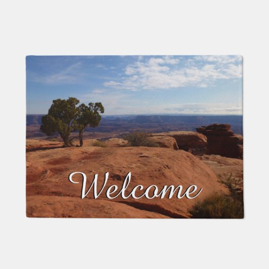 Boom uit rode rotsen I in Canyonlands Deurmat (Voorkant)