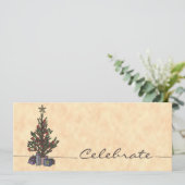 Boom, uitnodiging van 9,25 "x4" (Staand voorkant)