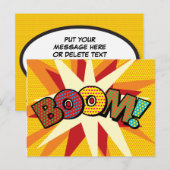 BOOM Uw Bubble Bubble voor berichteninterventie Aankondigingskaart (Voorkant / Achterkant)
