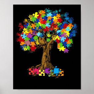 Boom van Autism Awareness Maand ASD Support Poster