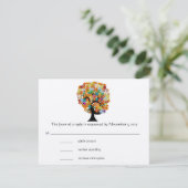 Boom van belofte - Whimsical Trees - RSVP-kaarten RSVP Kaartje (Staand voorkant)