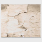  Boom van Birch Bark Sepia Rustic Woodland Cadeaupapier (Vlak)