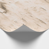  Boom van Birch Bark Sepia Rustic Woodland Cadeaupapier (Hoek)