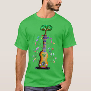Boom van bloeiende muziek t-shirt