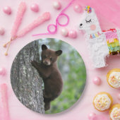 Boom van bruin Beer Papieren Bordje (Feest)