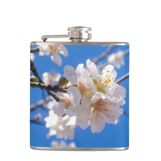 Boom van de aangepaste monogram bloemen heupfles (Voorkant)