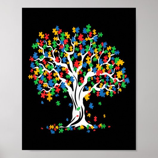 Boom van de Autisme Bewustmafbeelding Maand Funny Poster (Voorkant)