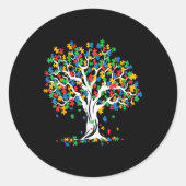 Boom van de Autisme Bewustmafbeelding Maand Funny  Ronde Sticker (Voorkant)