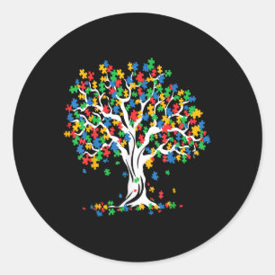 Boom van de Autisme Bewustmafbeelding Maand Funny  Ronde Sticker