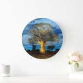 Boom van de Baobab (Adansonia) licht op de maan Grote Klok (Huis)