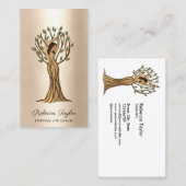 Boom van de bij de behandeling van een vrouw gebru visitekaartje (Voorkant / Achterkant)