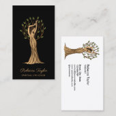 Boom van de bij de behandeling van een vrouw gebru visitekaartje (Voorkant / Achterkant)