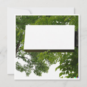 Boom van de blanco-briefkaart voor leven aanpasbaa kaart