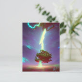 Boom van de bliksem briefkaart (Staand voorkant)