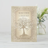 Boom van de bruiloft-uitnodigingsfamilie kaart (Staand voorkant)