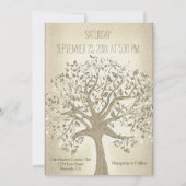 Boom van de bruiloft-uitnodigingsfamilie kaart (Achterkant)