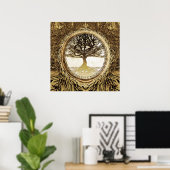 Boom van de Bruin van het Leven Poster (Thuiskantoor)