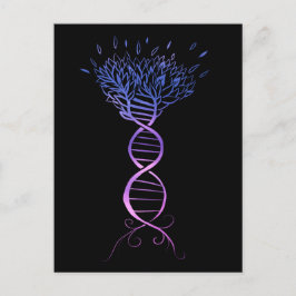 Boom van de DNA-strengen van het leven Briefkaart
