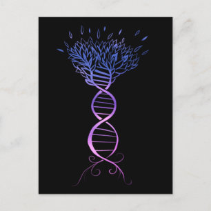 Boom van de DNA-strengen van het leven Feestdagenkaart