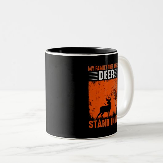 Boom van de familie der jagers tweekleurige koffiemok (Voorkant rechts)