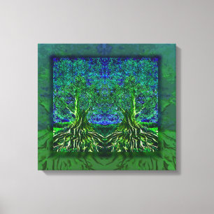 Boom van de godheid van het leven canvas afdruk