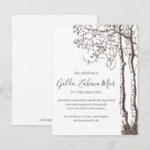 Boom van de joodse sympathiekaarten RSVP kaartje (Voorkant / Achterkant)